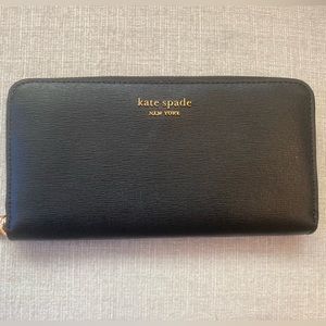 Kate Spade Morgan Zip-Around Wallet in Black